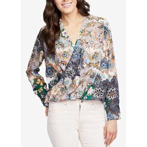 Rachel Roy Top 8 Medium Floral Lightweight Long Sleeve Washable Romantic Fairy